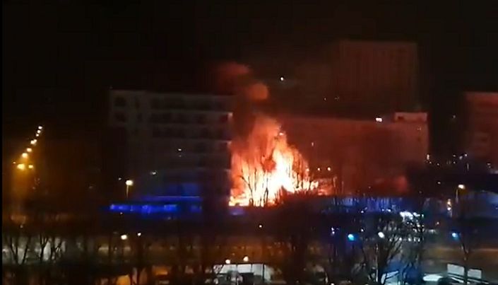 pożar w Warszawie