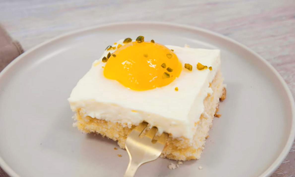 Ciasto bez pieczenia „Jajko sadzone”
