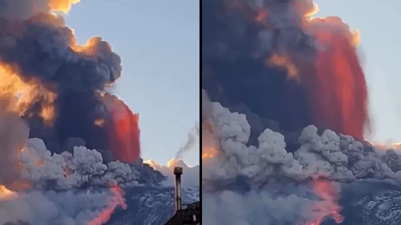 W niedzielę miała miejsce erupcja Etny