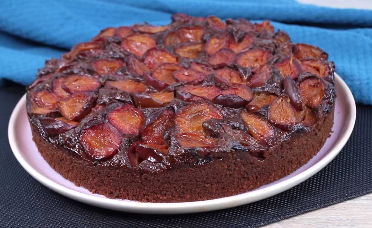 The legendary chocolate cake with plums.  It comes out perfect every time