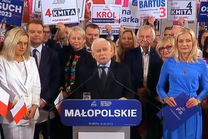 Kaczyński na konwencji wojewódzkiej PiS w Krakowie