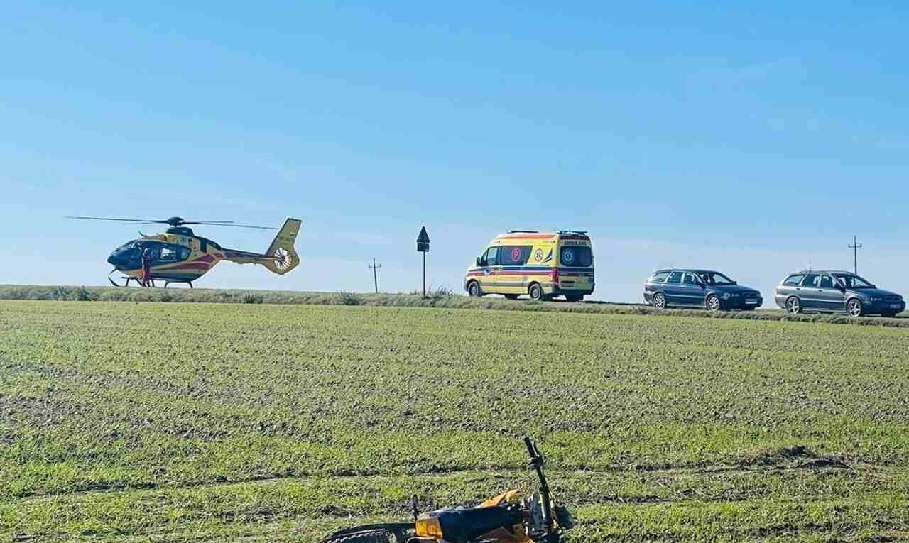 Wypadek dwóch nastolatków na motocyklach