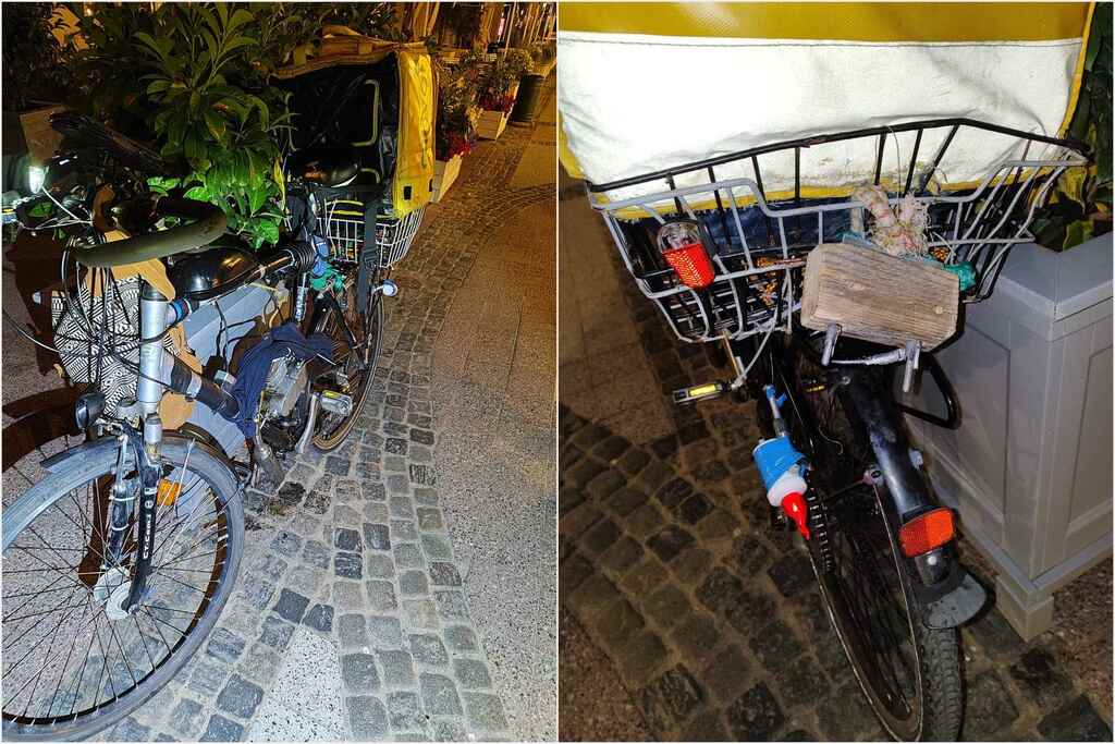 Przerobił rower na motorower