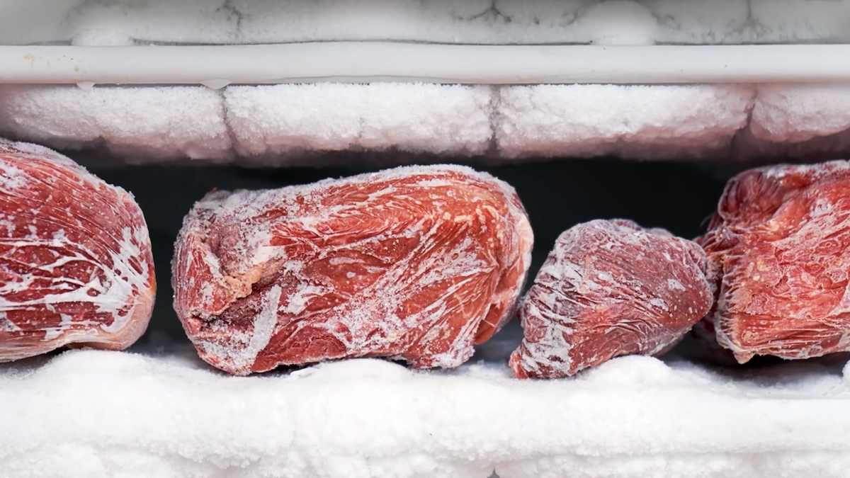 mięso w zamrażarce