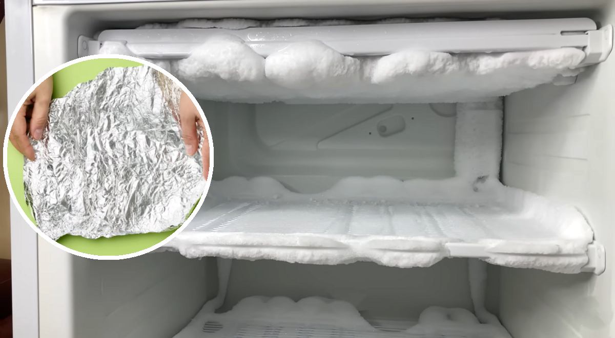 jak rozmrozić lodówkę przy pomocy folii aluminiowej