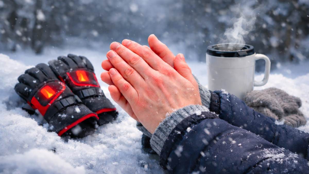 marznące dłonie