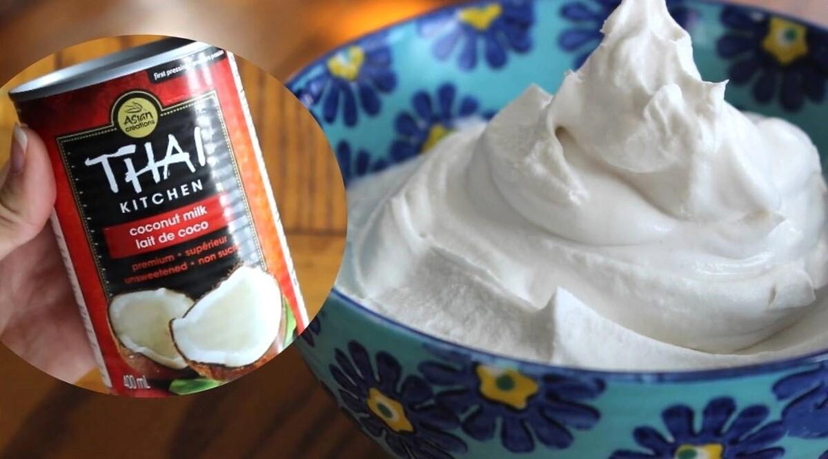 bita śmietana z mleczka kokosowego