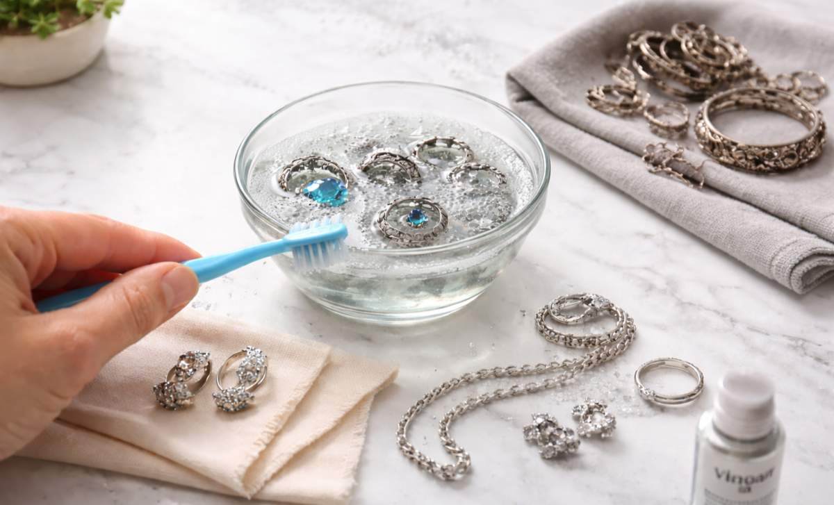 jak wyczyścić srebrną biżuterię