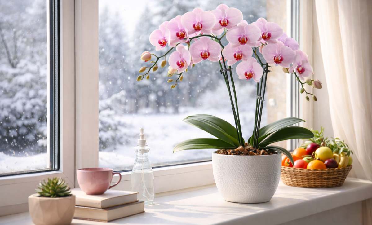 storczyk na parapecie