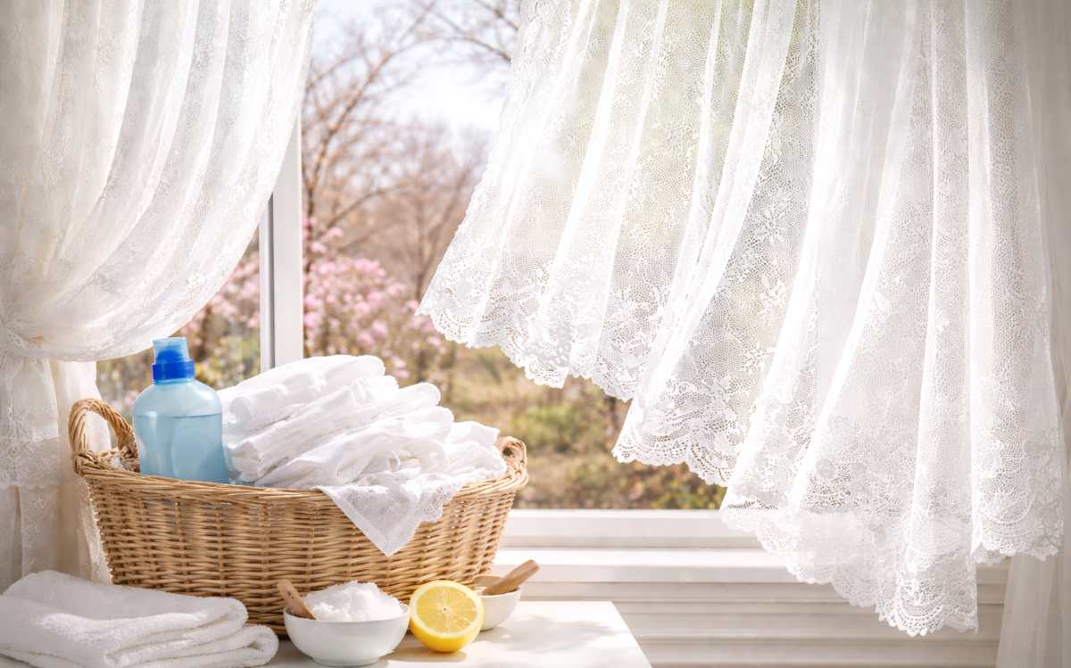 jak wybielić firanki