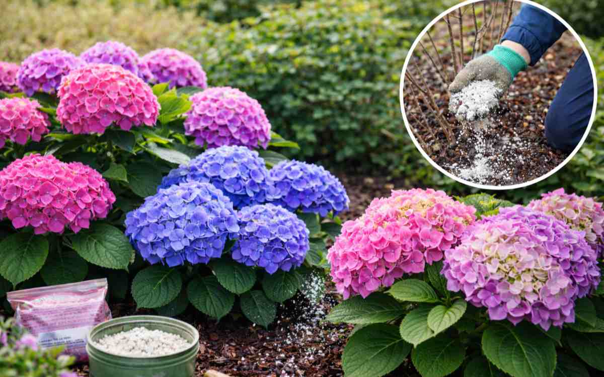 jak zmienić kolor hortensji ogrodowych