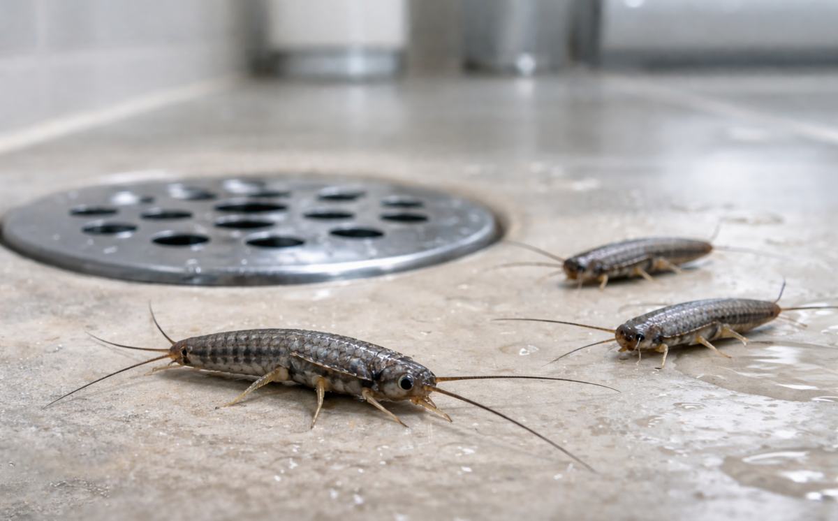 rybiki cukrowe w łazience