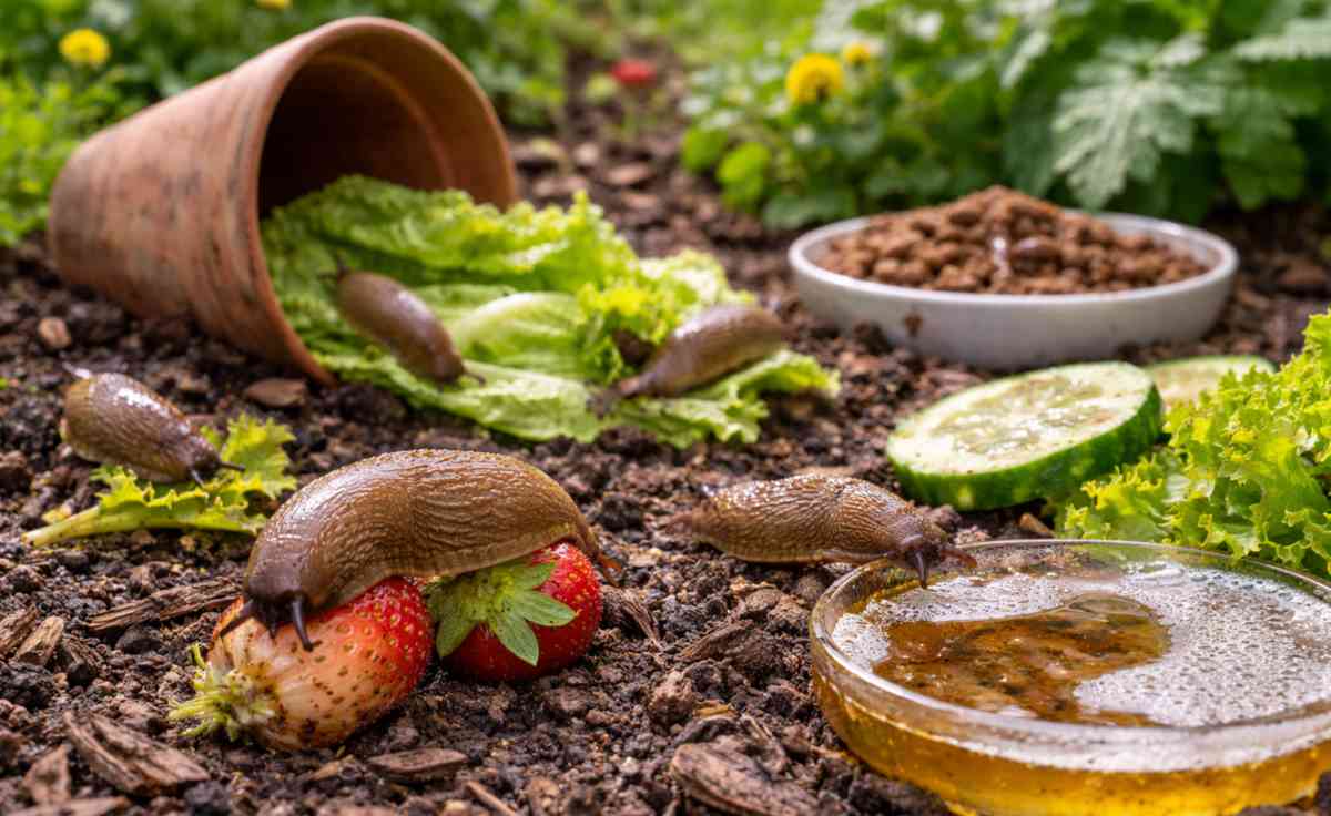 co przyciąga ślimaki do ogrodu