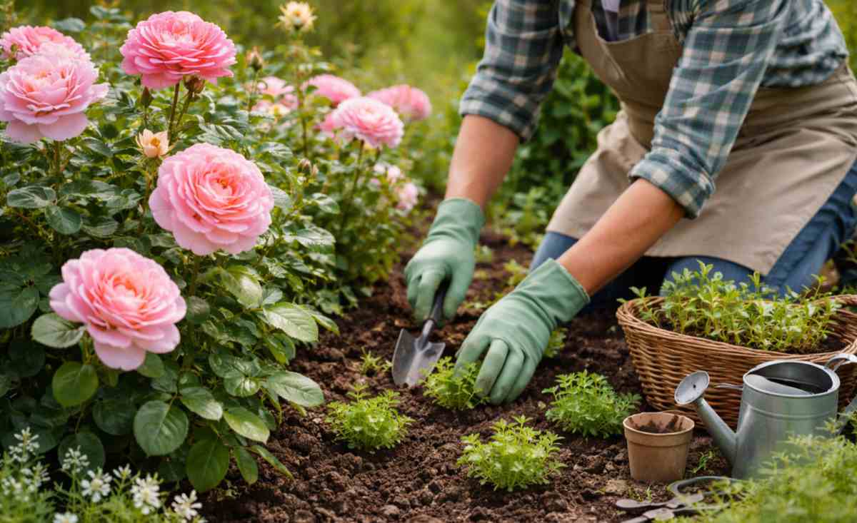 Co posadzić obok róż