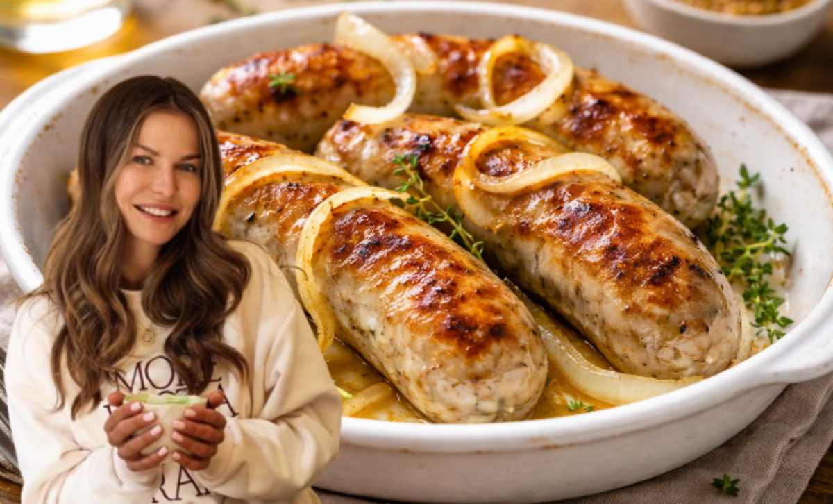 Przepis Anny Lewandowskiej na pieczoną kiełbasę