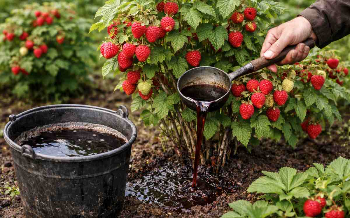Podlej tym krzewy malin w marcu