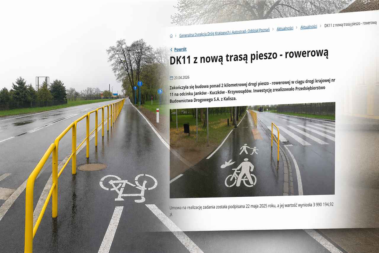 Ścieżka rowerowa wygenerowana w AI