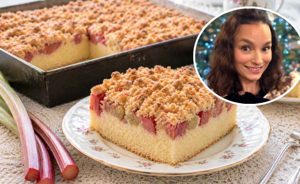 Przepis na ciasto z rabarbarem wg Anny Starmach