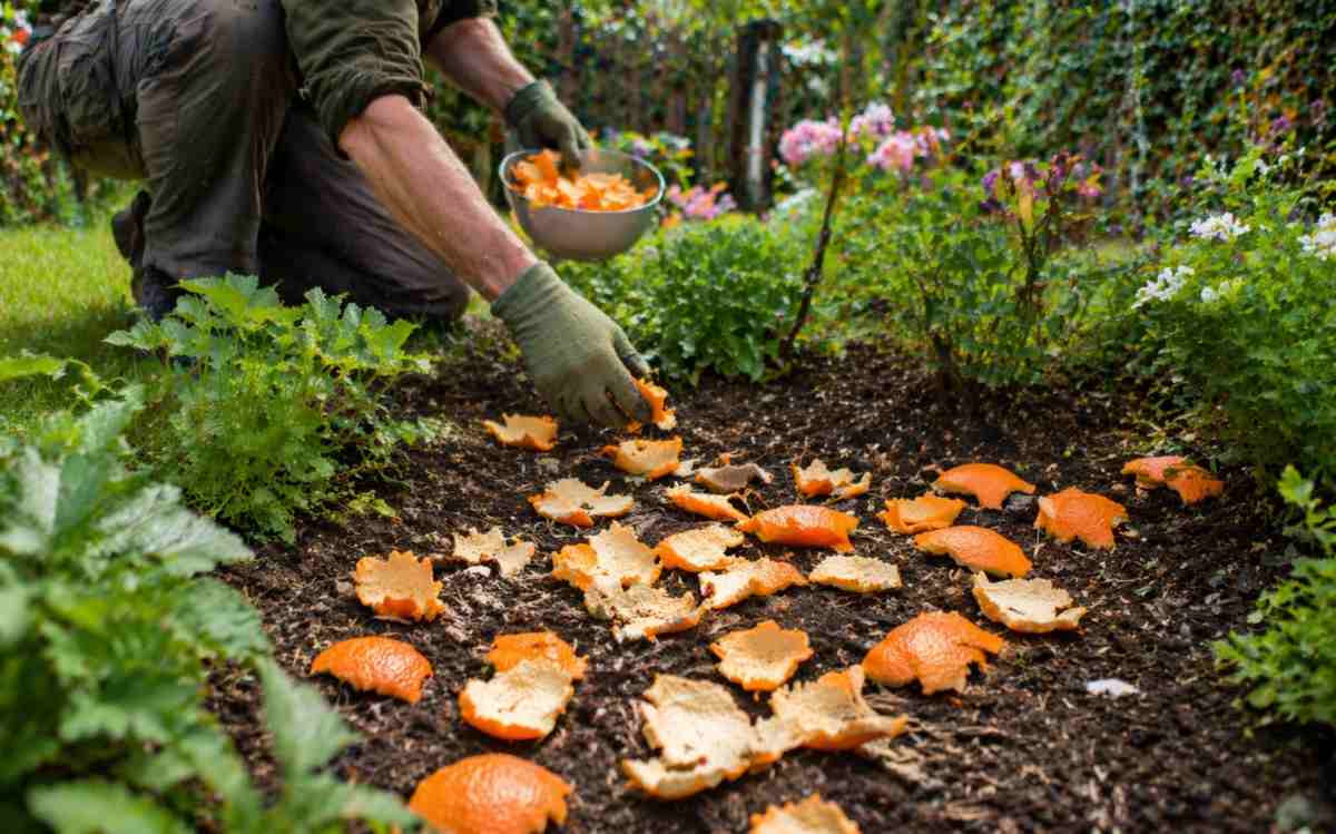 rozkładanie skórek pomarańczy