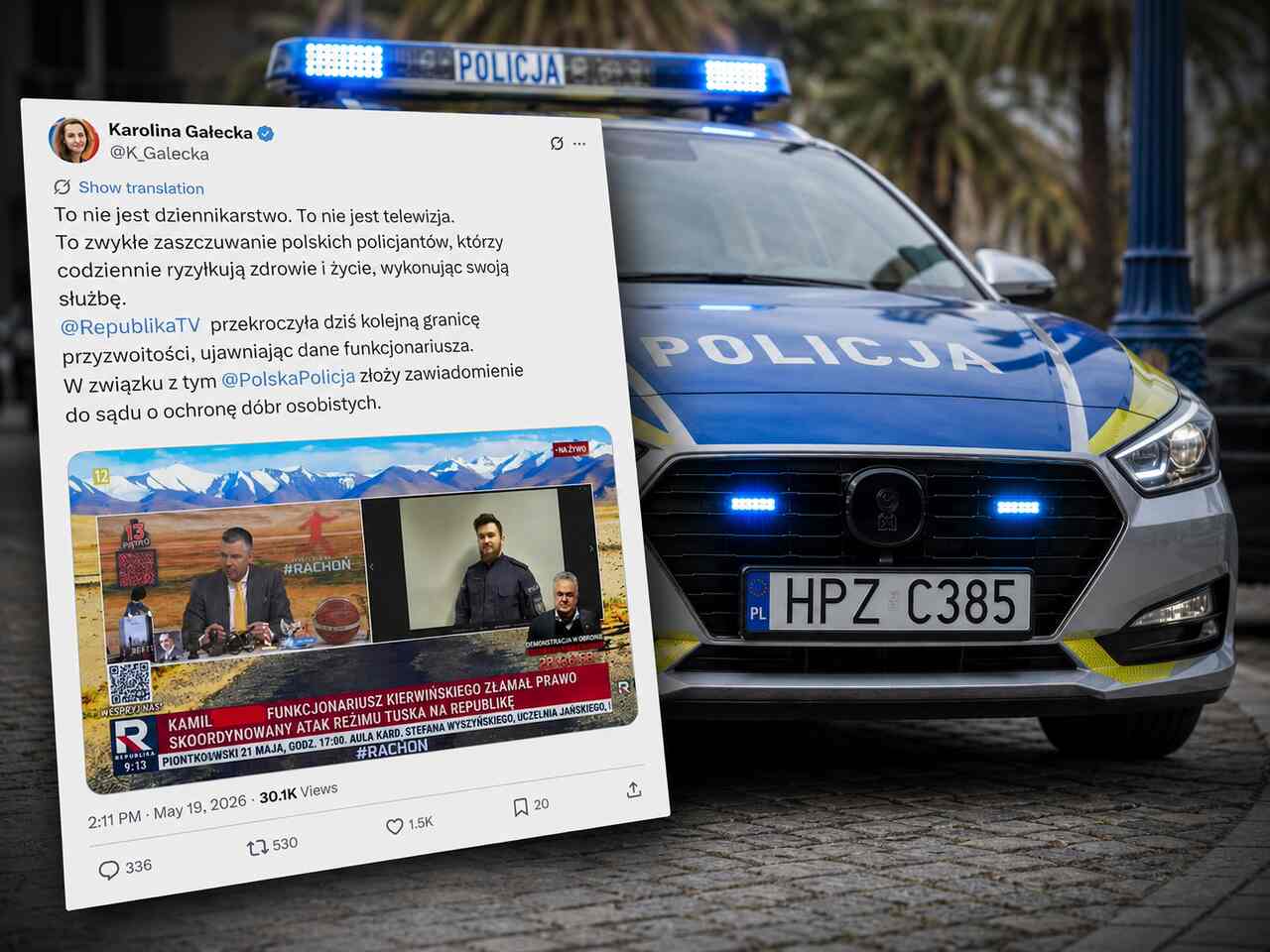 Policja pozywa Republikę