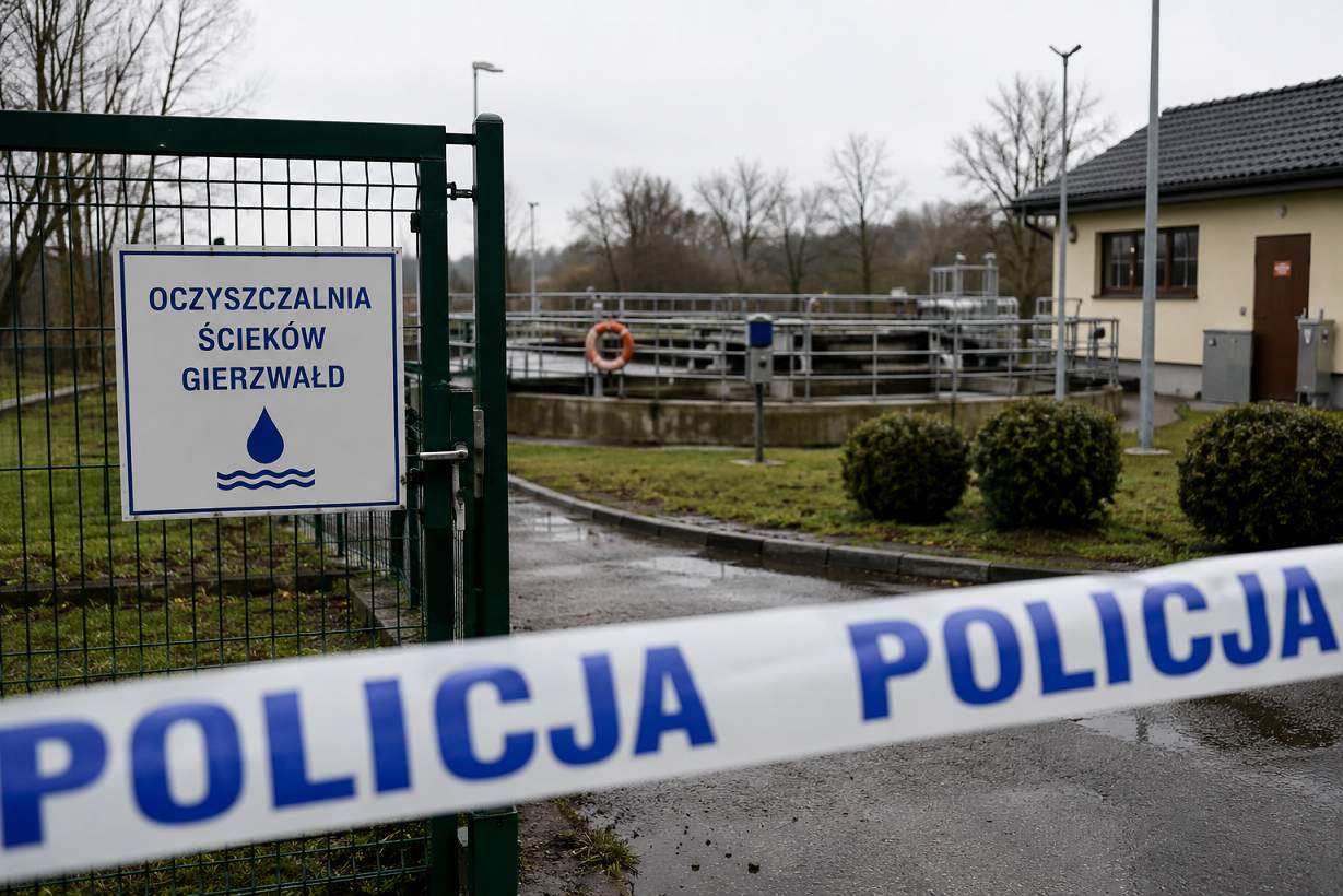 Płód znaleziony w oczyszczalni ścieków w Gierzwałdzie