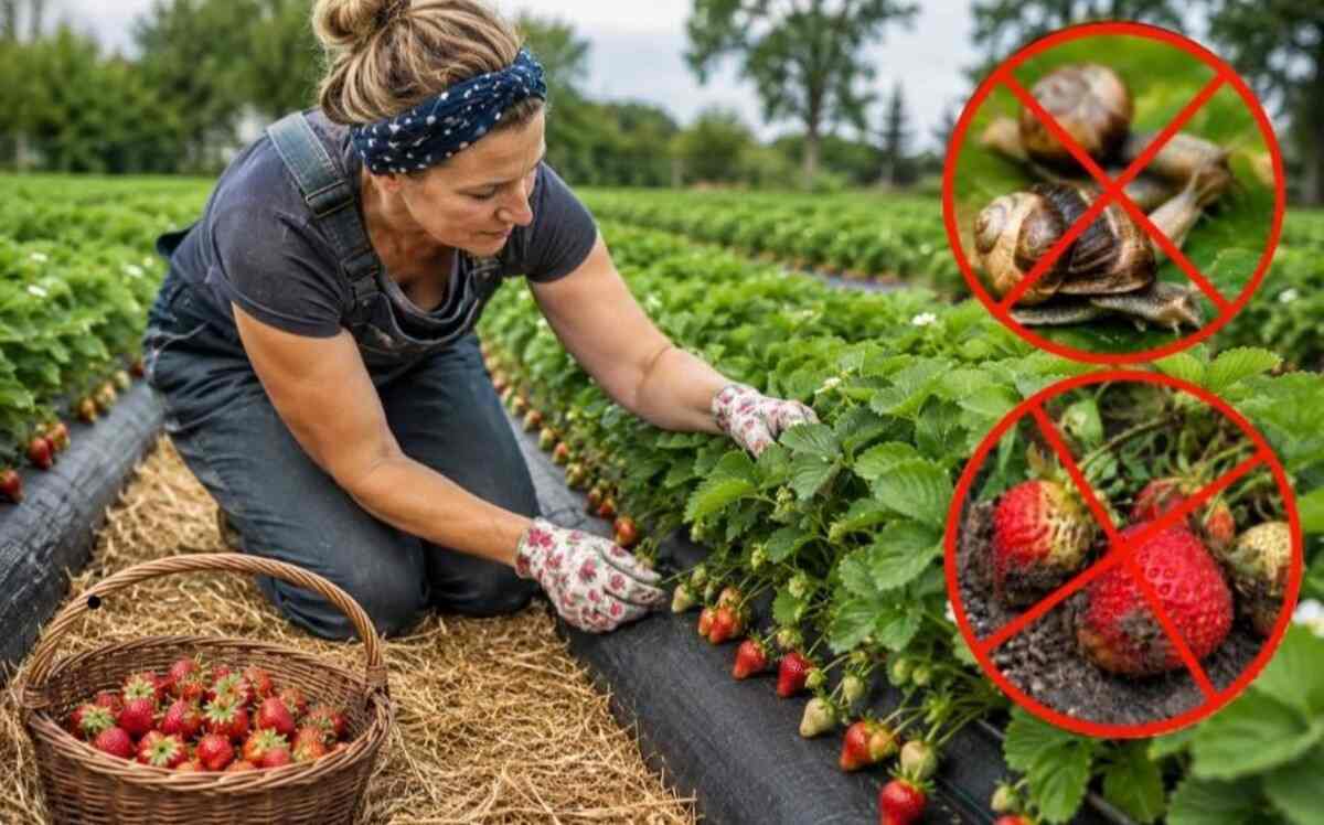 Ochrona truskawek przed piaskiem (i brudem) oraz ślimakami