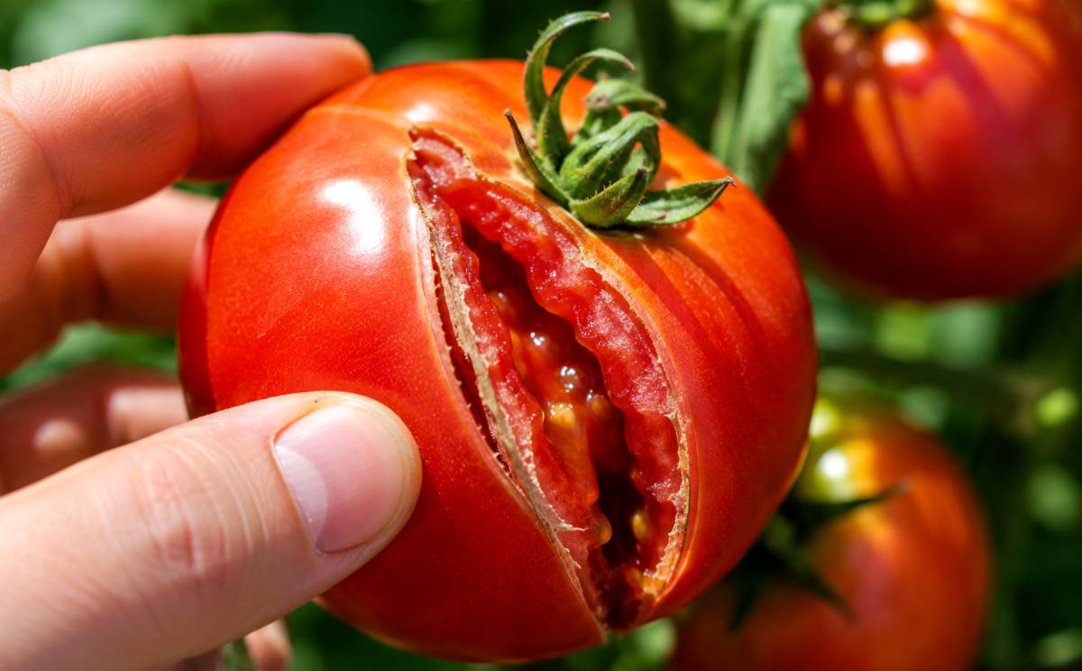 pęknięty pomidor