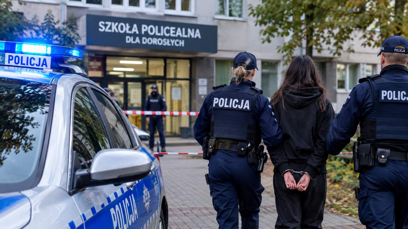 Interwencja policji przed szkołą