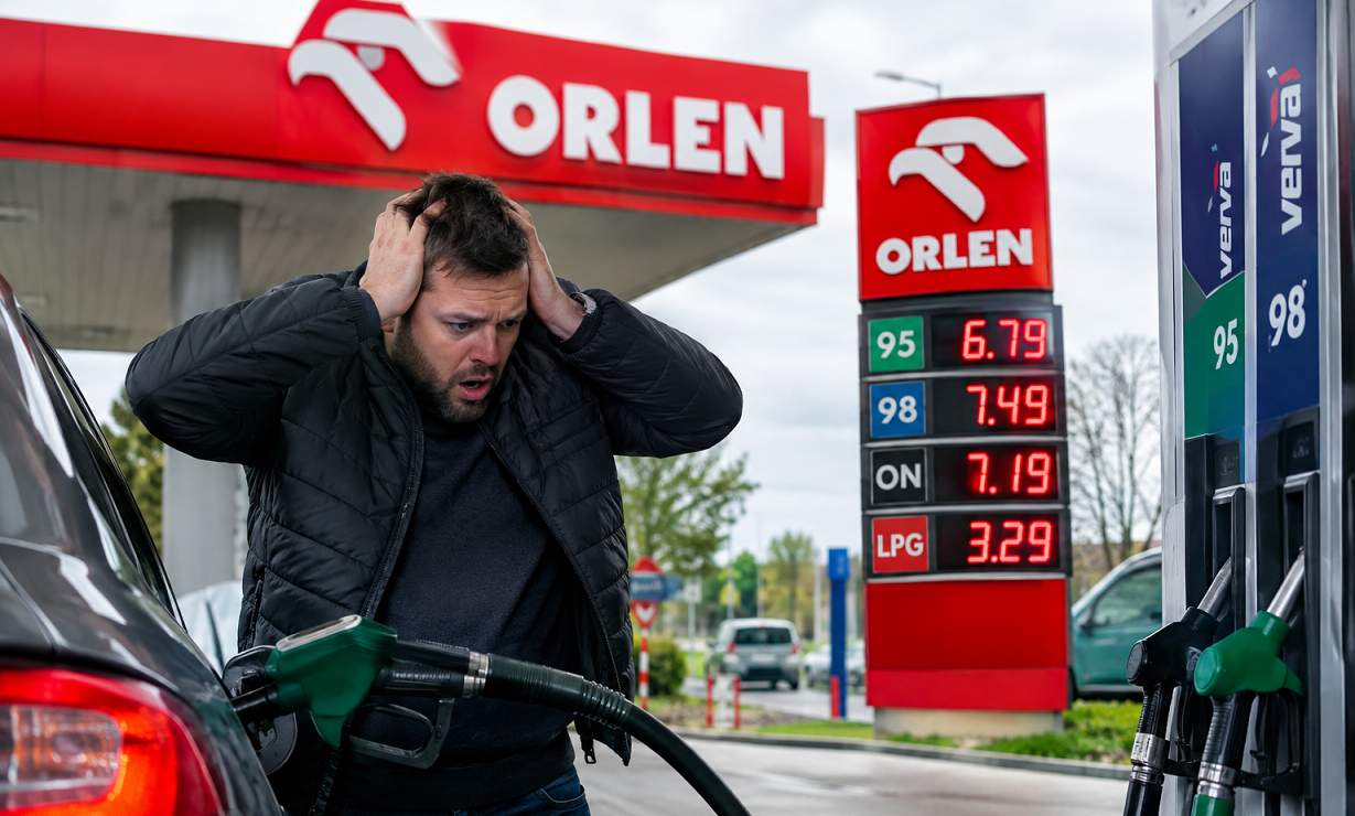 Szok przy dystrybutorze Orlen