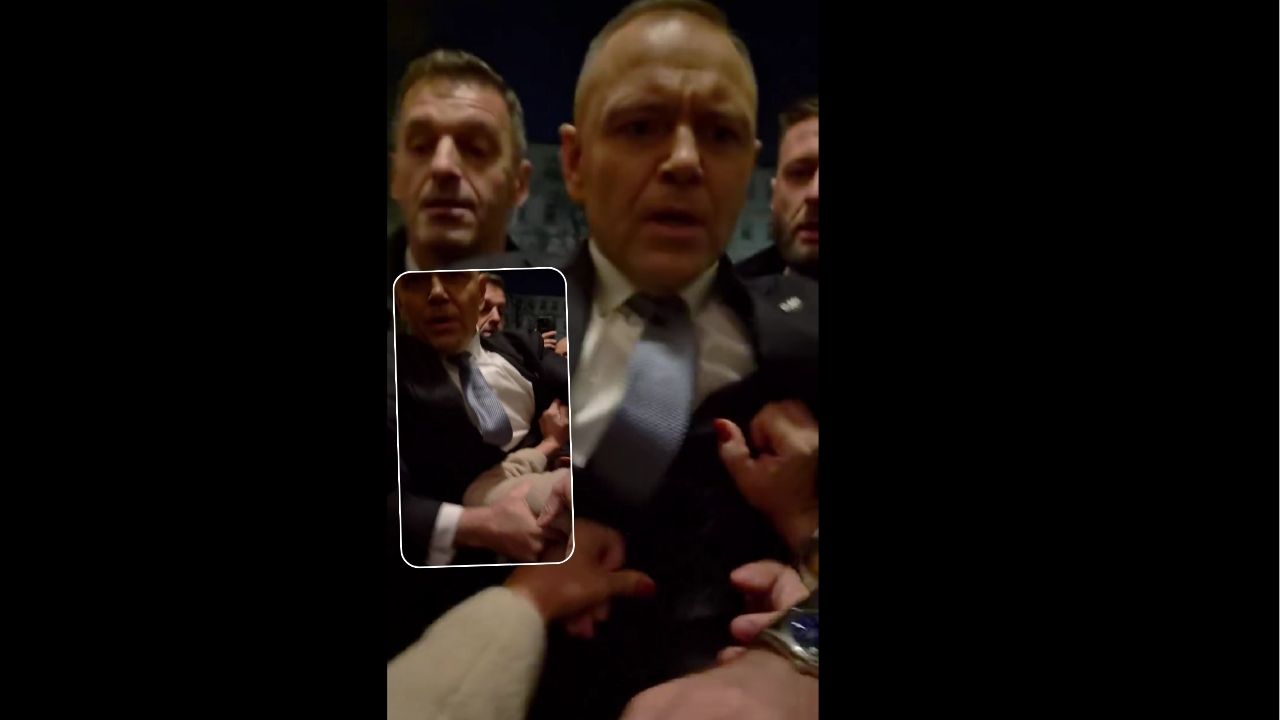 Szokujące sceny przed TK. Nawrocki szarpnął kobietę, wszystko się nagrało! [WIDEO]