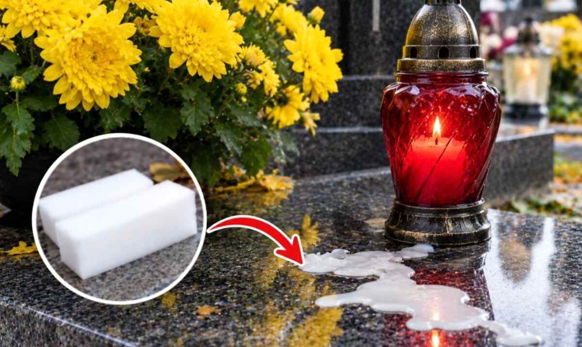 jak usunąć wosk z nagrobka