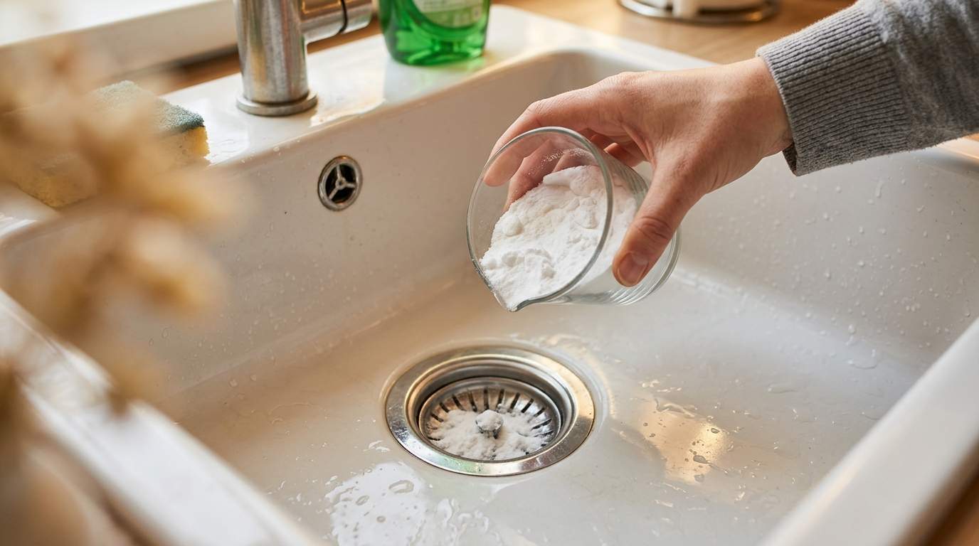 udrażnianie odpływu sodą oczyszczoną