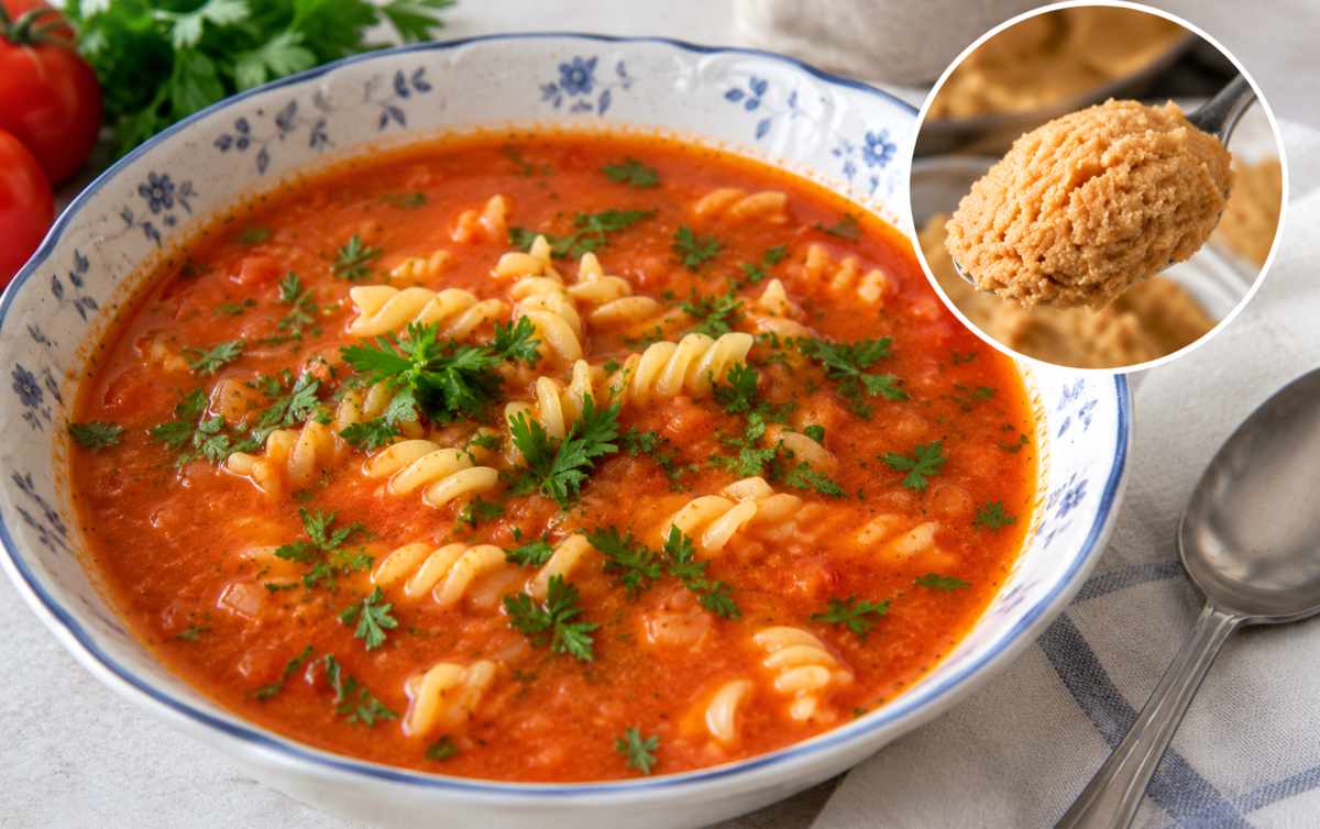 zupa pomidorowa z pastą miso